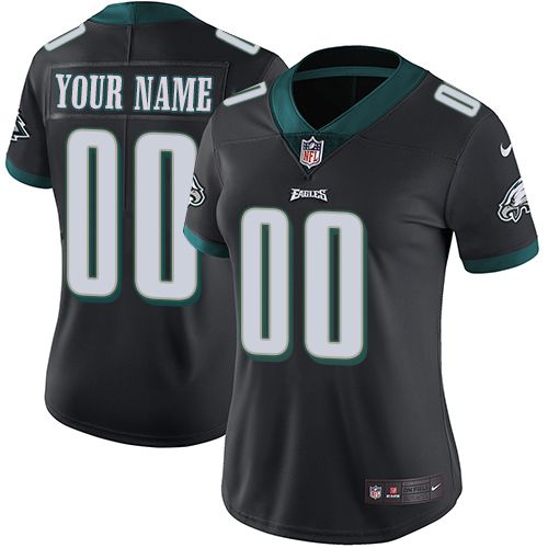 2019 NFL Women Nike Philadelphia Eagles Alternate Black Customized Vapor jersey